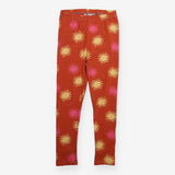 Leggings burnt orange yellow pink suns