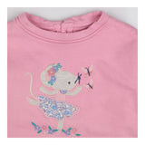 Sweater jersey Pink dancing mouse tuille frill