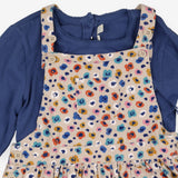 Outfit cord multi leopard print pinafore and top 