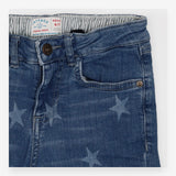 Denim Short with White Stars