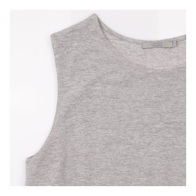 Grey Marl Layered Sleeveless Viscose Blend Dress
