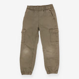Trousers cargo pull on green