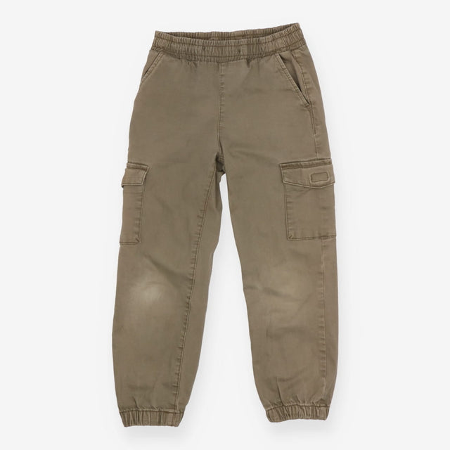 Trousers cargo pull on green