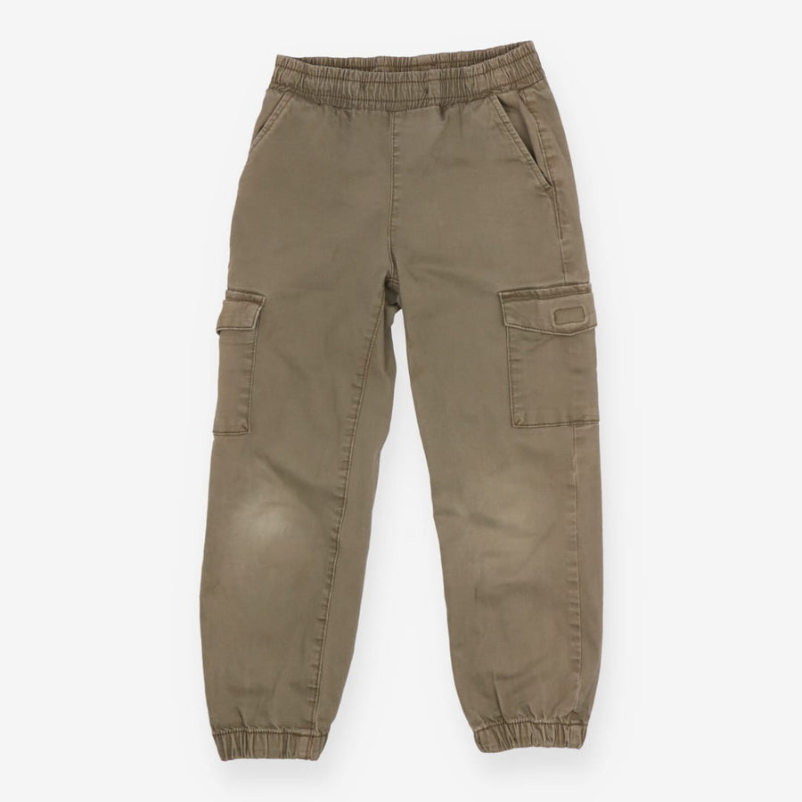 Trousers cargo pull on green