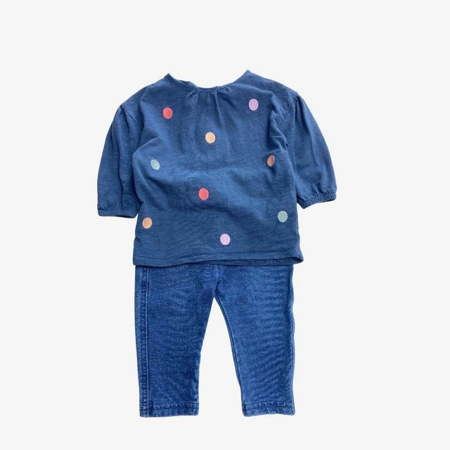 Blue Spot Tunic and Blue Jeggings 2pcs