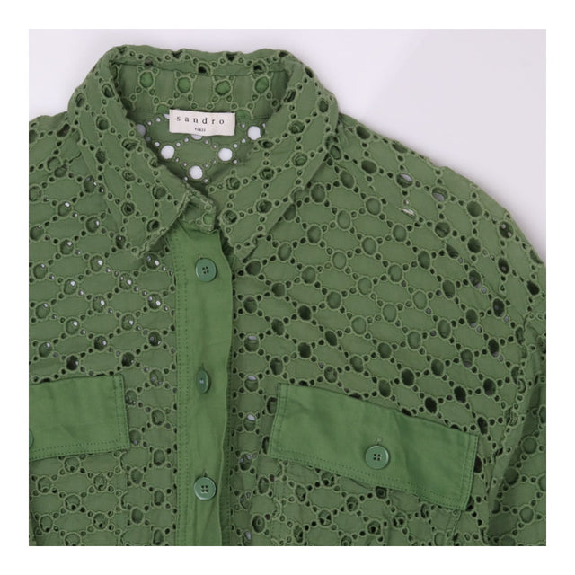 Sandro Shera Broderie Anglaise Mini Shirt Dress FR
