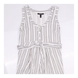 Striped Sleeveless V-Neck Maternity Dress Viscose 