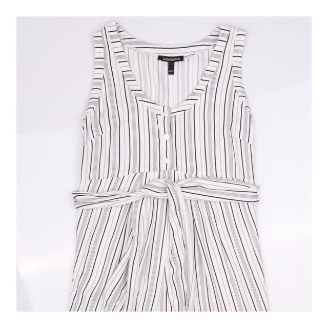 Striped Sleeveless V-Neck Maternity Dress Viscose 