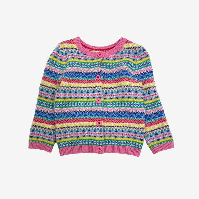 Pink Fairisle Cardigan
