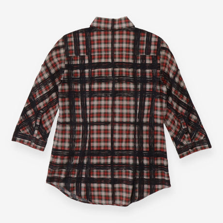 Shirt red and black tartan - vintage Burberry Brit