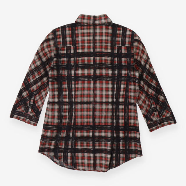 Shirt red and black tartan - vintage Burberry Brit