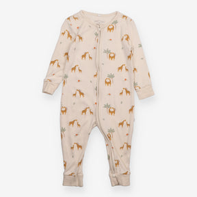 Cream Giraffes Sleepsuit 