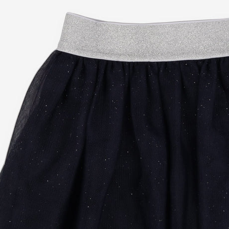 Navy Skirt with Sparkly Waistband