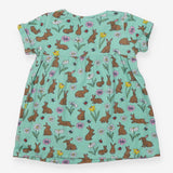 Dress jersey green bunny 