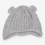 Grey knit hat with ears