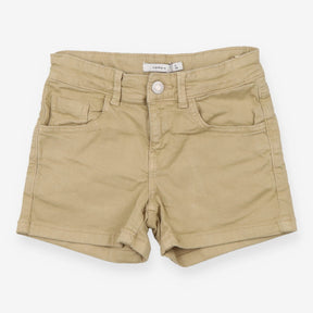 Denim Mini Shorts Stone