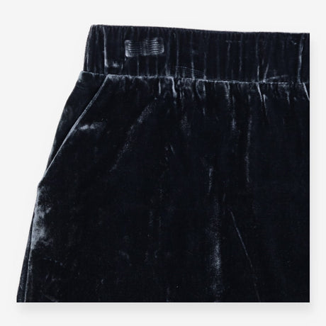 Marl Grey Velour Midi Skirt Elastic Waist Soft Vel