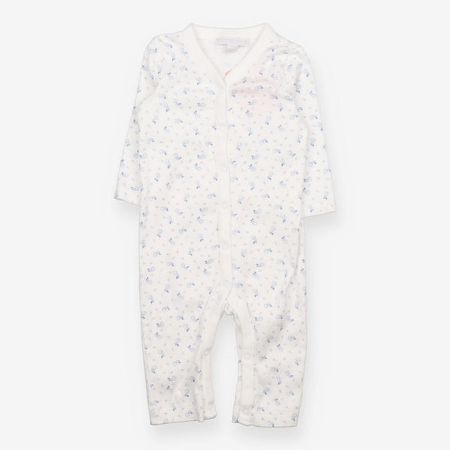 Romper white blue flowers