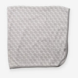 Blanket jersey white grey elephants
