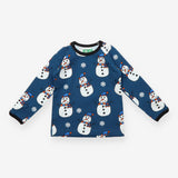 Blue Snowman Long Sleeve - Naperonuttu