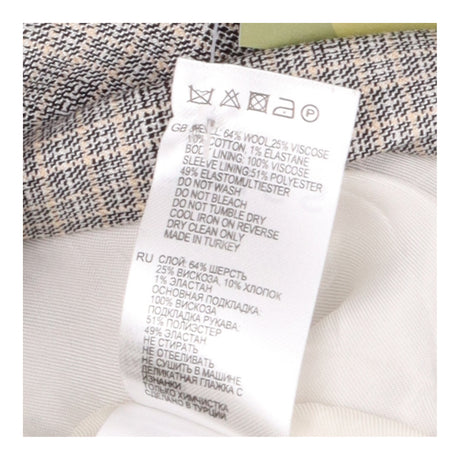 Checked Trouser Suit Tailored Blazer Slim Leg Trou
