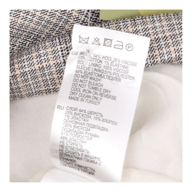 Checked Trouser Suit Tailored Blazer Slim Leg Trou
