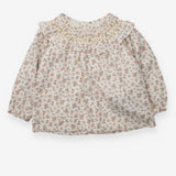 Cream floral LS tunic