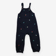 Jersey Dungaree Navy with Embroidered Flowers