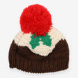 Christmas Pudding Knit Hat - Handmade