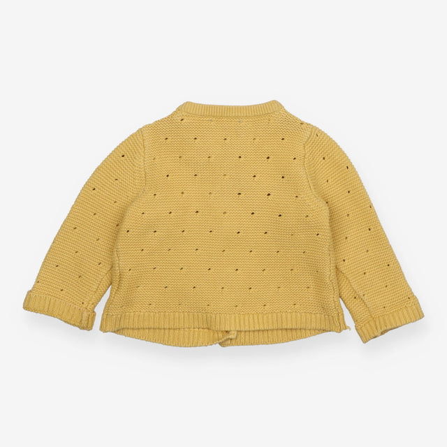 Yellow Knit Cardigan Yellow Buttons 