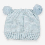Blue Pom Pom Hat