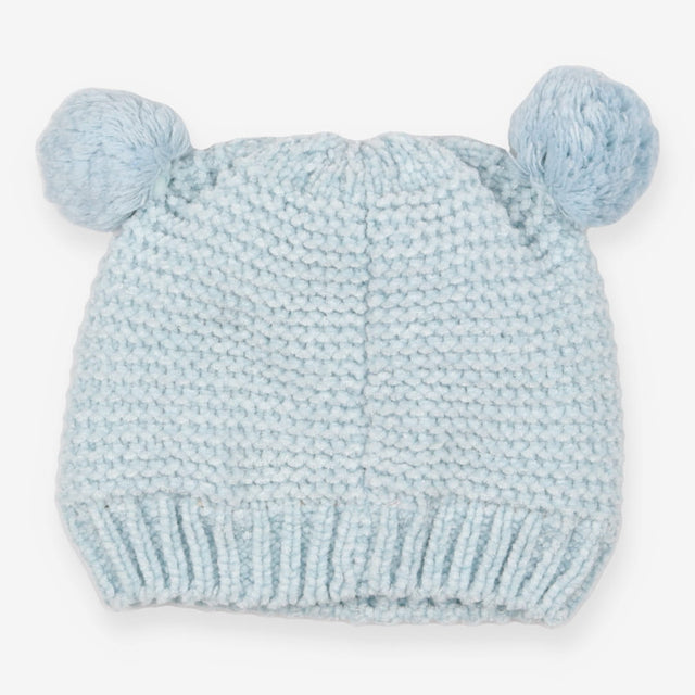 Blue Pom Pom Hat