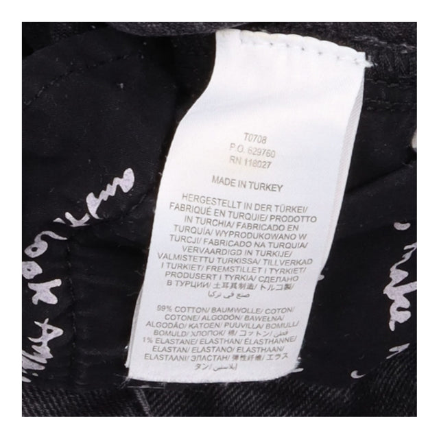 Barrel Jeans Washed Black High Rise Tapered Denim