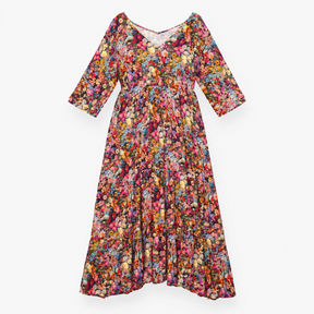 Tiered Dress Floral Multicolour