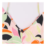 Multicolour Floral Linen Blend V-Neck Maxi Dress