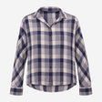 Navy Slate Grey Checked 100% Cotton Button Down Lo