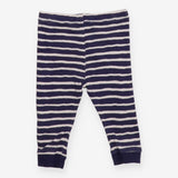 Striped Leggings blue white