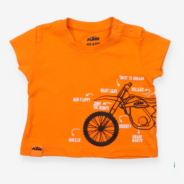 KTM Ready To Race T shirt Orange with Bike