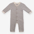 Romper knit navy and white stripe