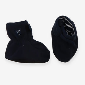 Pram shoes navy blue velcro