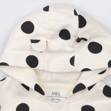 Outfit cream black spot leggings hoodie