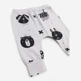 Leggings Mr Wolf Cream with Animal Faces