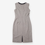 Shift Dress Black Ivory Textured Sleeveless Tailor