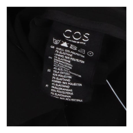 Black Formal Dress – Gathered Waist, Short Sleeve