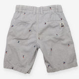 Shorts Blue Stripe with Surfing Appliques