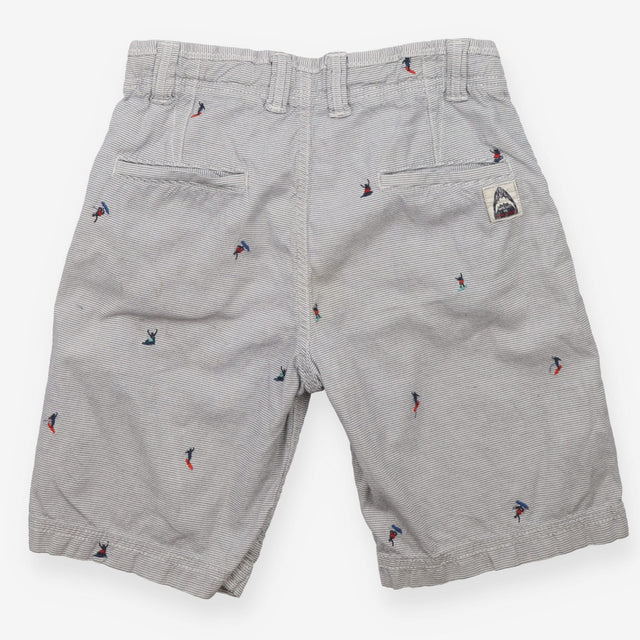 Shorts Blue Stripe with Surfing Appliques