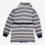 Maternity Cardigan Navy White Stripe Tie Waist