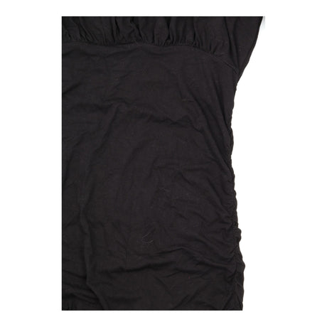 Dress Black Ruched V-Neck Long Sleeve Maternity