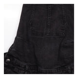 Washed Black Stretch Denim Adjustable Strap Slim L
