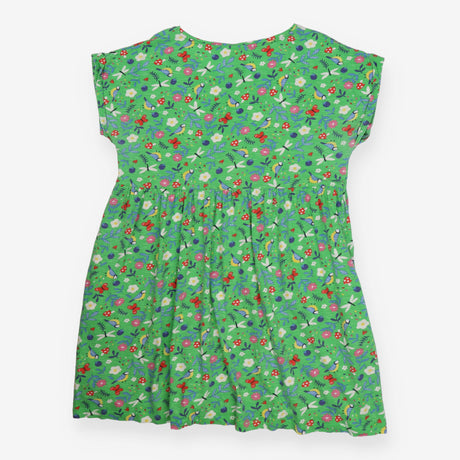 Dress Jersey Short Sleeve Green Garden Bird